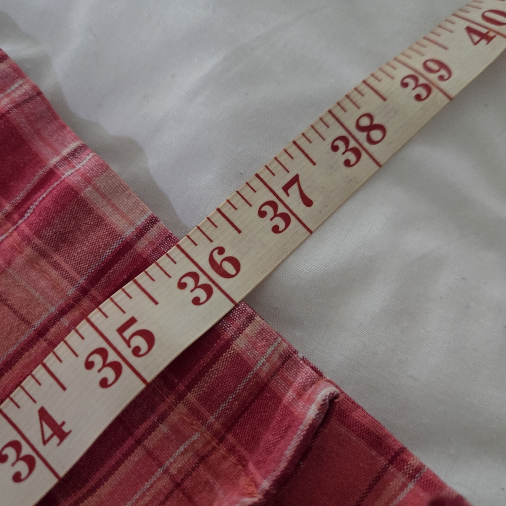 Vintage Women's Cherokee Pink & Orange Plaid Ankle Pants - Picture 8 of 9